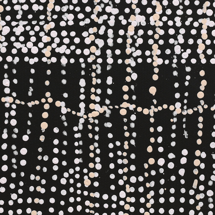 Aboriginal Artwork by Julie Nangala Robertson, Ngapa Jukurrpa (Water Dreaming) - Pirlinyarnu, 30x30cm