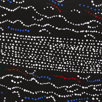 Aboriginal Artwork by Julie Nangala Robertson, Ngapa Jukurrpa (Water Dreaming) - Pirlinyarnu, 30x30cm