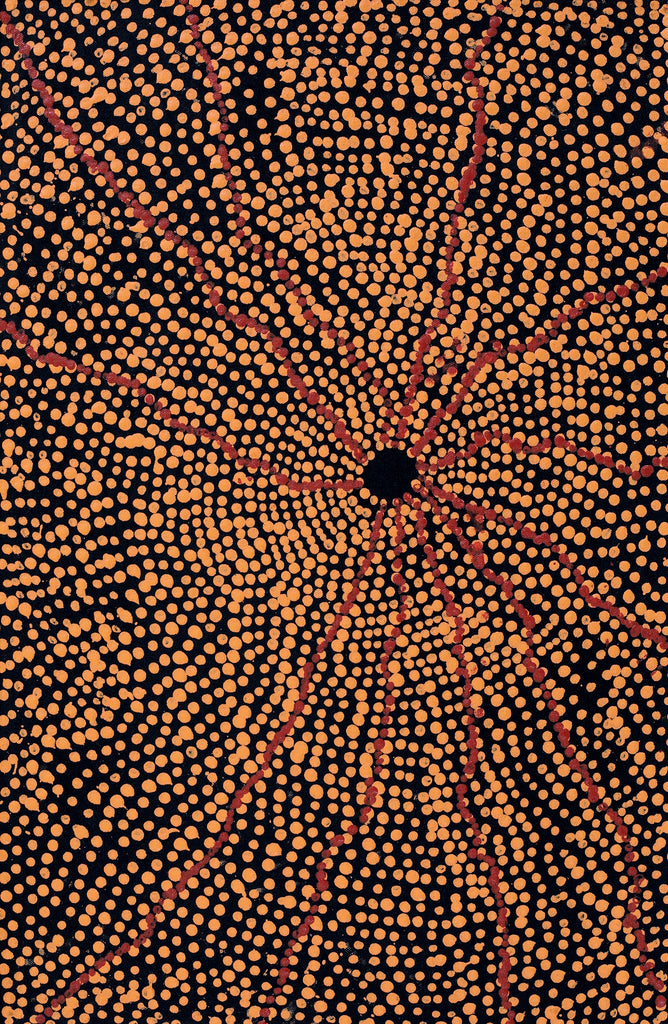 Aboriginal Artwork by Julie Nangala Robertson, Ngapa Jukurrpa (Water Dreaming) - Pirlinyarnu, 46x30cm - ART ARK®