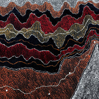 Aboriginal Artwork by Julie Nangala Robertson, Ngapa Jukurrpa (Water Dreaming) - Pirlinyarnu, 182x91cm