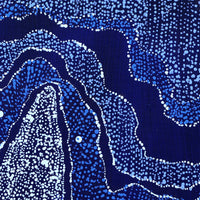 Aboriginal Artwork by Julie Nangala Robertson, Ngapa Jukurrpa (Water Dreaming) - Pirlinyarnu, 30x30cm