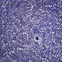 Aboriginal Artwork by Julie Nangala Robertson, Ngapa Jukurrpa (Water Dreaming) - Pirlinyarnu, 30x30cm