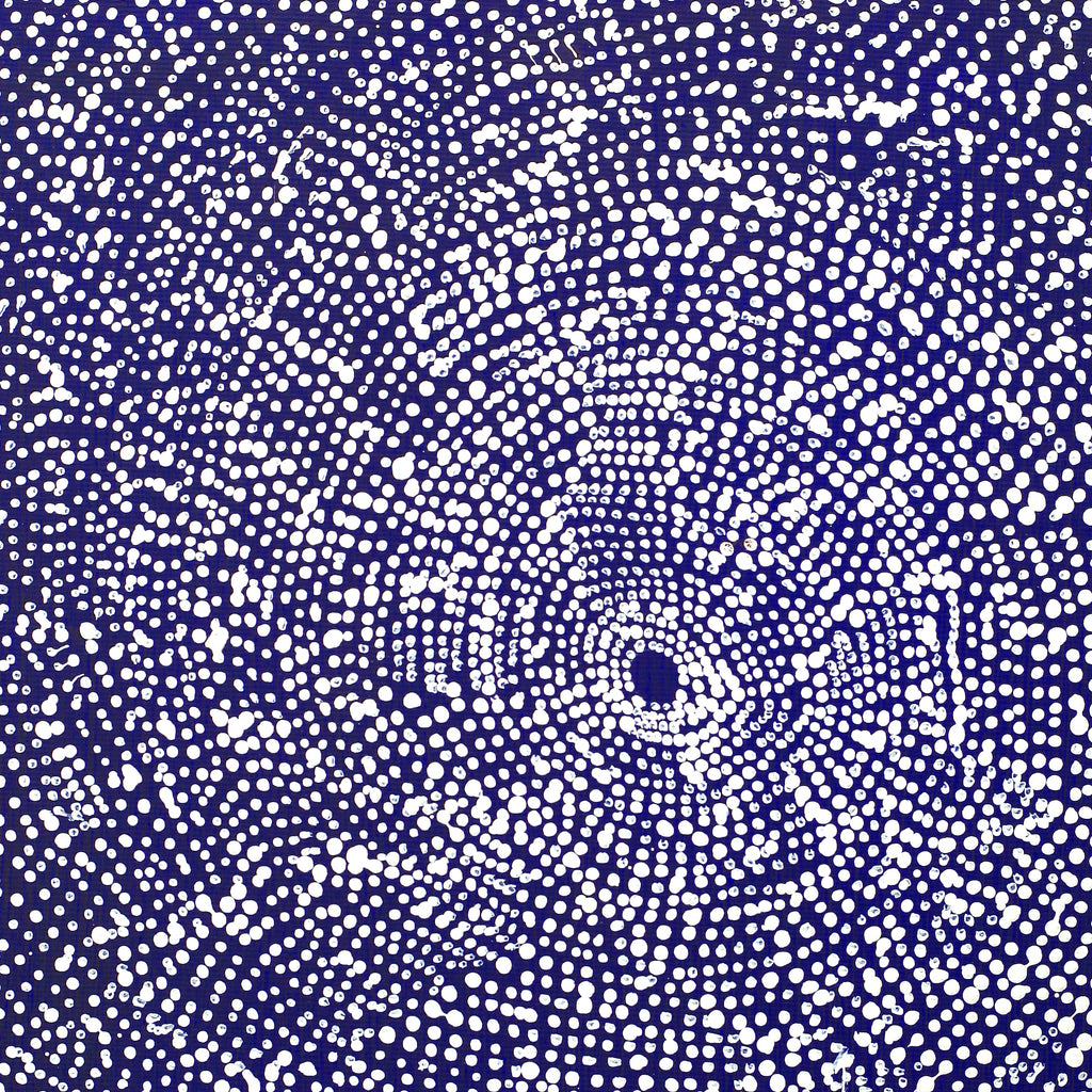 Aboriginal Artwork by Julie Nangala Robertson, Ngapa Jukurrpa (Water Dreaming) - Pirlinyarnu, 30x30cm