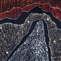 Aboriginal Artwork by Julie Nangala Robertson, Ngapa Jukurrpa (Water Dreaming) - Pirlinyarnu, 30x30cm