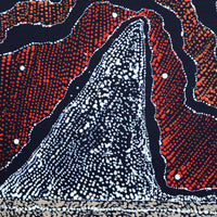 Aboriginal Artwork by Julie Nangala Robertson, Ngapa Jukurrpa (Water Dreaming) - Pirlinyarnu, 30x30cm