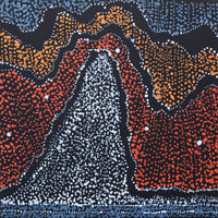 Aboriginal Artwork by Julie Nangala Robertson, Ngapa Jukurrpa (Water Dreaming) - Pirlinyarnu, 30x30cm