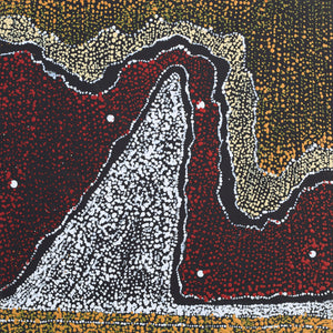 Aboriginal Artwork by Julie Nangala Robertson, Ngapa Jukurrpa (Water Dreaming) - Pirlinyarnu, 30x30cm - ART ARK®