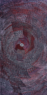 Aboriginal Artwork by Julie Nangala Robertson, Ngapa Jukurrpa (Water Dreaming) - Pirlinyarnu, 182x91cm