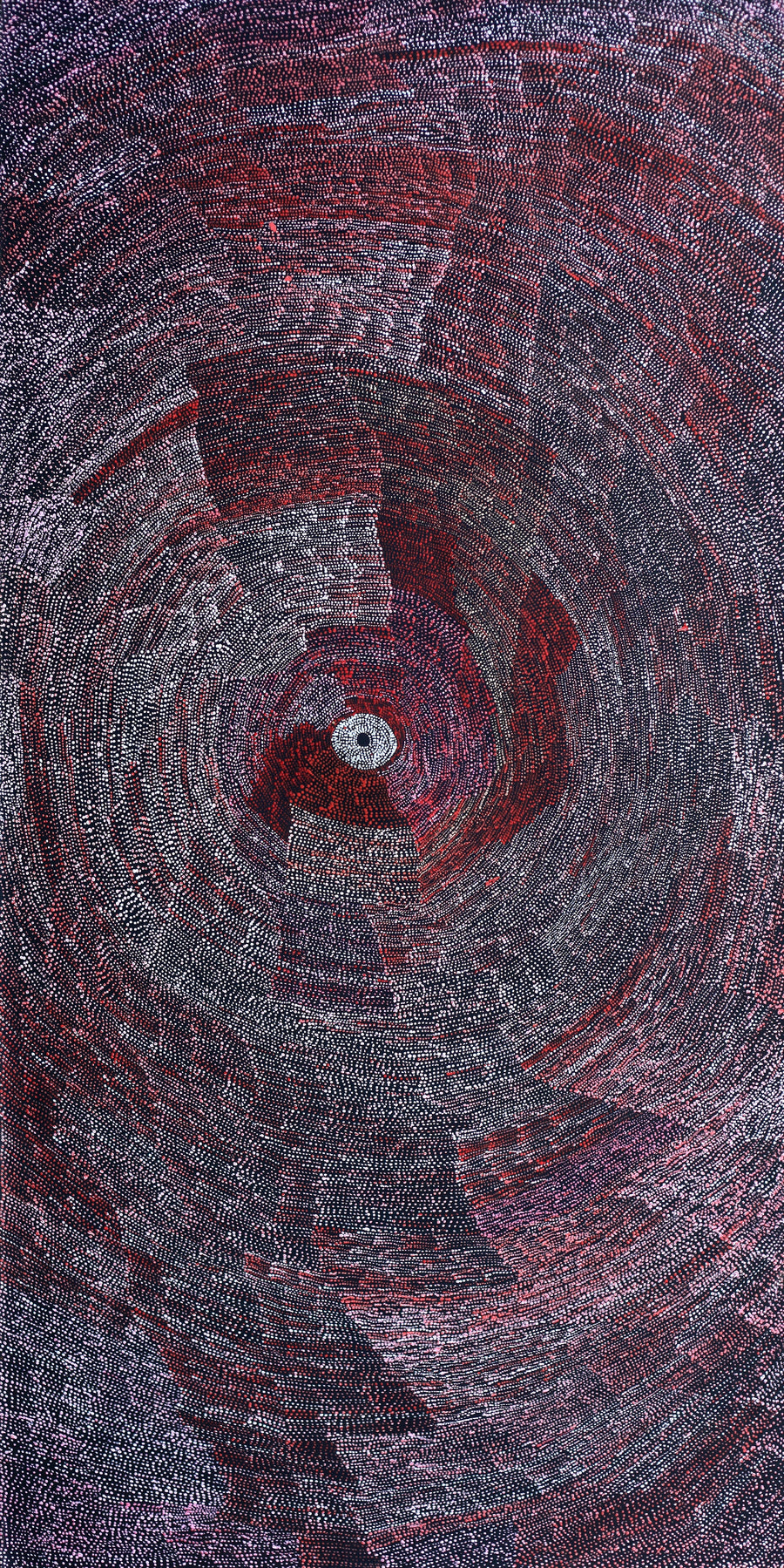 Aboriginal Artwork by Julie Nangala Robertson, Ngapa Jukurrpa (Water Dreaming) - Pirlinyarnu, 182x91cm