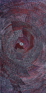 Aboriginal Artwork by Julie Nangala Robertson, Ngapa Jukurrpa (Water Dreaming) - Pirlinyarnu, 182x91cm - ART ARK®