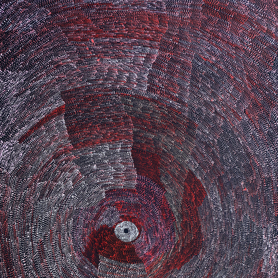 Aboriginal Artwork by Julie Nangala Robertson, Ngapa Jukurrpa (Water Dreaming) - Pirlinyarnu, 182x91cm
