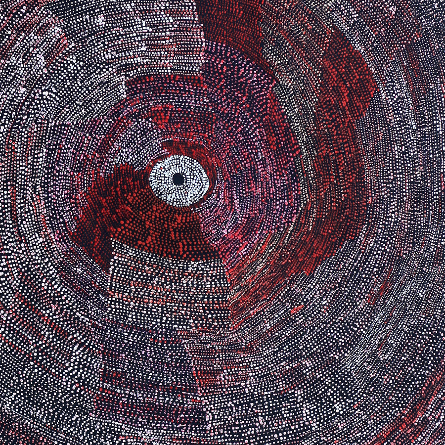Aboriginal Artwork by Julie Nangala Robertson, Ngapa Jukurrpa (Water Dreaming) - Pirlinyarnu, 182x91cm