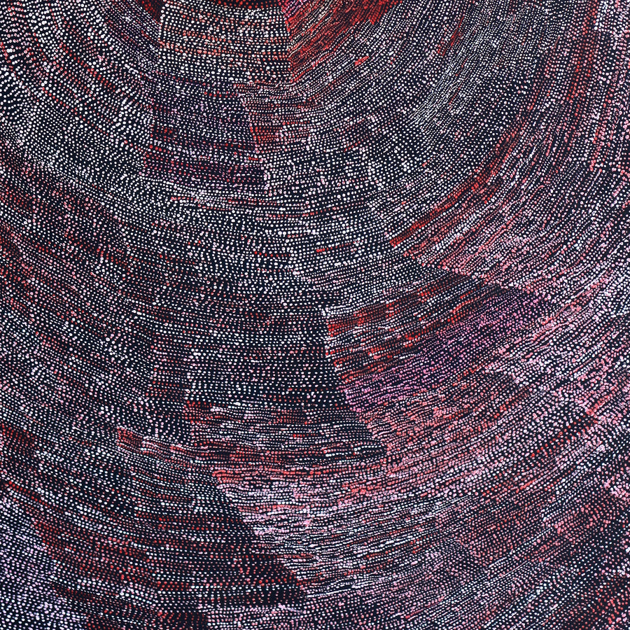 Aboriginal Artwork by Julie Nangala Robertson, Ngapa Jukurrpa (Water Dreaming) - Pirlinyarnu, 182x91cm