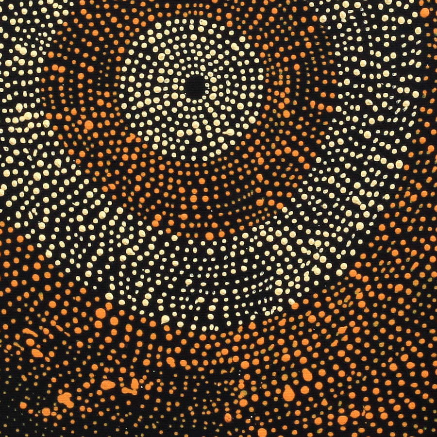 Aboriginal Artwork by Julie Nangala Robertson, Ngapa Jukurrpa (Water Dreaming) - Pirlinyarnu, 30x30cm