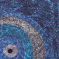 Aboriginal Artwork by Julie Nangala Robertson, Ngapa Jukurrpa (Water Dreaming) - Pirlinyarnu, 46x46cm