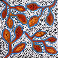 Aboriginal Artwork by Juliette Nampijinpa Brown, Ngapa Jukurrpa (Water Dreaming) - Mikanji, 30x30cm