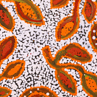 Aboriginal Artwork by Juliette Nampijinpa Brown, Ngapa Jukurrpa (Water Dreaming) - Mikanji, 30x30cm