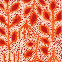 Aboriginal Artwork by Juliette Nampijinpa Brown, Ngapa Jukurrpa (Water Dreaming) - Mikanji, 61x30cm