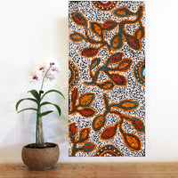 Aboriginal Artwork by Juliette Nampijinpa Brown, Ngapa Jukurrpa (Water Dreaming) - Mikanji, 61x30cm