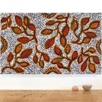 Aboriginal Artwork by Juliette Nampijinpa Brown, Ngapa Jukurrpa (Water Dreaming) - Mikanji, 76x46cm