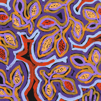 Aboriginal Artwork by Juliette Nampijinpa Brown, Ngapa Jukurrpa (Water Dreaming) - Mikanji, 76x46cm