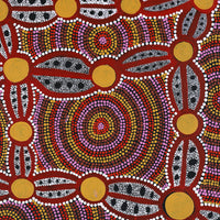 Aboriginal Artwork by Juliette Nakamarra Morris, Wanakiji Jukurrpa (Bush Tomato Dreaming), 91x61cm