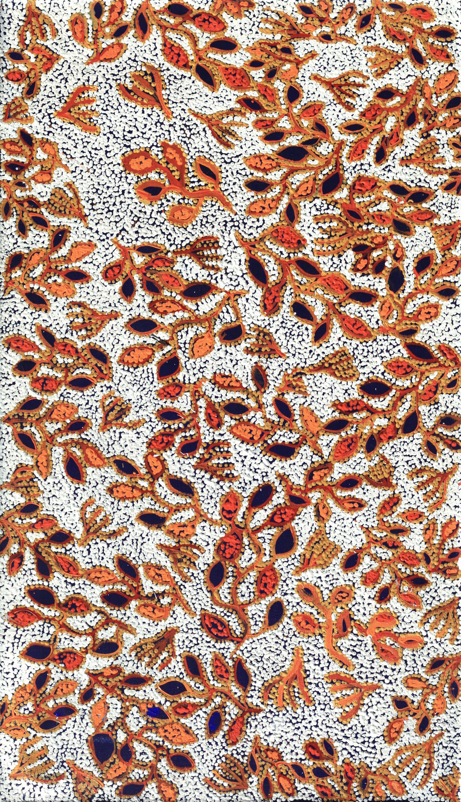 Aboriginal Artwork by Juliette Nampijinpa Brown, Ngapa Jukurrpa (Water Dreaming) - Mikanji, 107x61cm