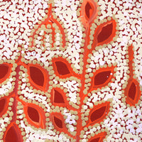 Aboriginal Artwork by Juliette Nampijinpa Brown, Ngapa Jukurrpa (Water Dreaming) - Mikanji, 30x30cm