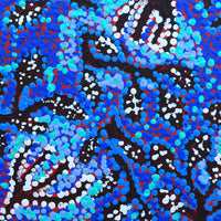 Aboriginal Artwork by Juliette Nampijinpa Brown, Ngapa Jukurrpa (Water Dreaming) - Mikanji, 30x30cm