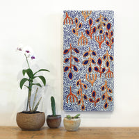 Aboriginal Artwork by Juliette Nampijinpa Brown, Ngapa Jukurrpa (Water Dreaming) - Mikanji, 61x30cm