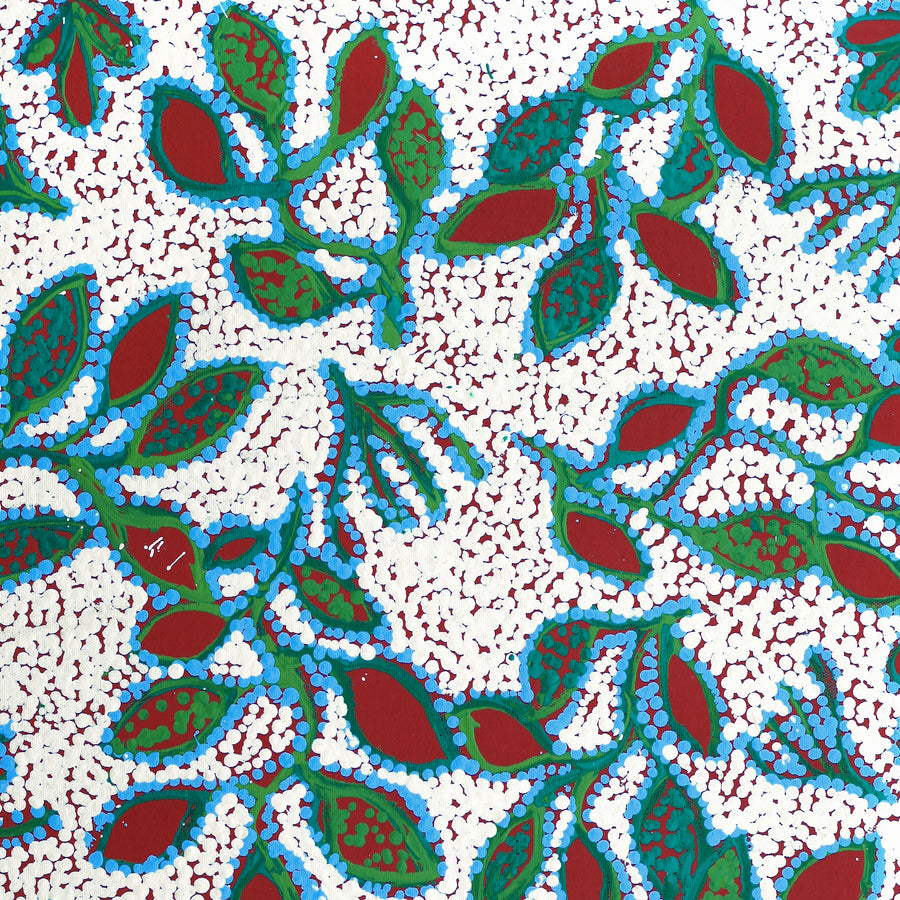 Aboriginal Artwork by Juliette Nampijinpa Brown, Ngapa Jukurrpa (Water Dreaming) - Mikanji, 61x46cm