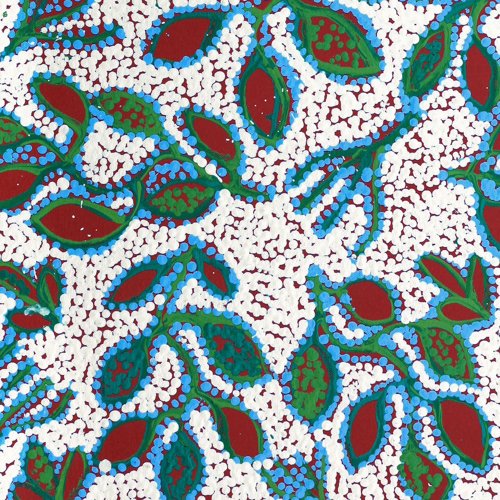 Aboriginal Artwork by Juliette Nampijinpa Brown, Ngapa Jukurrpa (Water Dreaming) - Mikanji, 61x46cm