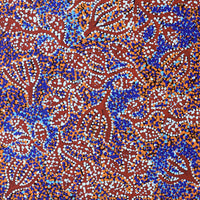 Aboriginal Artwork by Juliette Nampijinpa Brown, Ngapa Jukurrpa (Water Dreaming) - Mikanji, 91x46cm