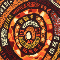 Aboriginal Artwork by Juliette Nakamarra Morris, Wanakiji Jukurrpa (Bush Tomato Dreaming), 30x30cm