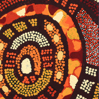 Aboriginal Artwork by Juliette Nakamarra Morris, Wanakiji Jukurrpa (Bush Tomato Dreaming), 30x30cm