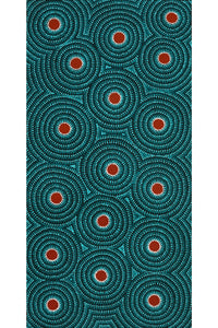 Aboriginal Artwork by Justine Nakamarra Nelson, Yarla Jukurrpa (Bush Potato Dreaming) - Cockatoo Creek, 91x46cm