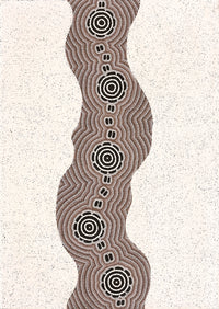 Aboriginal Artwork by Kara Napangardi Ross, Pamapardu Jukurrpa (Flying Ant Dreaming) - Warntungurru, 107x76cm