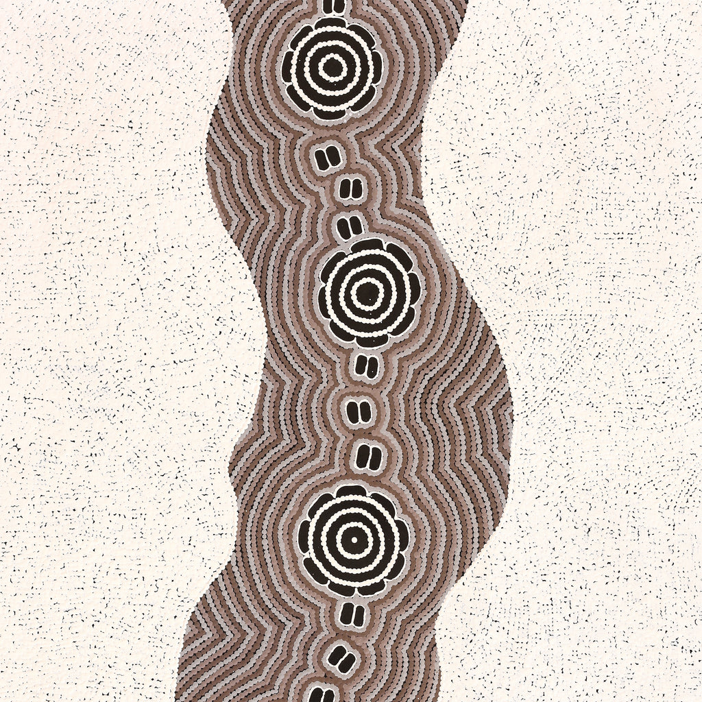 Aboriginal Artwork by Kara Napangardi Ross, Pamapardu Jukurrpa (Flying Ant Dreaming) - Warntungurru, 107x76cm