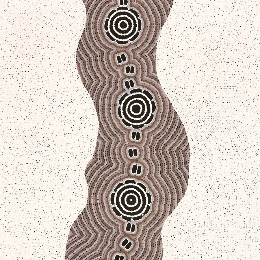 Aboriginal Artwork by Kara Napangardi Ross, Pamapardu Jukurrpa (Flying Ant Dreaming) - Warntungurru, 107x76cm