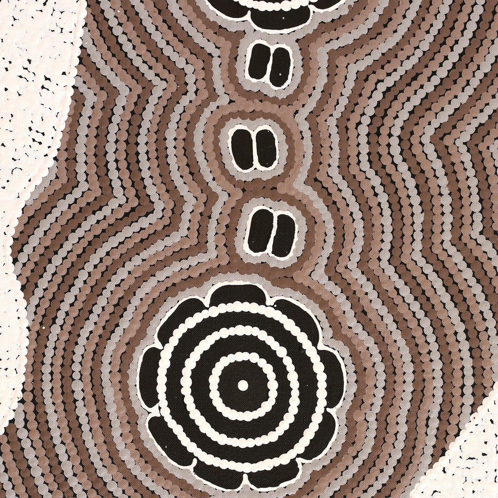 Aboriginal Artwork by Kara Napangardi Ross, Pamapardu Jukurrpa (Flying Ant Dreaming) - Warntungurru, 107x76cm