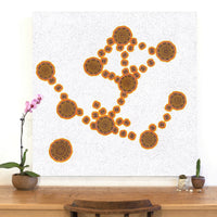 Aboriginal Artwork by Kara Napangardi Ross, Pamapardu Jukurrpa (Flying Ant Dreaming) - Warntungurru, 107x107cm