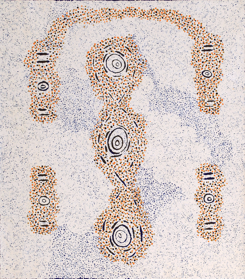Aboriginal Artwork by Kara Napangardi Ross, Pamapardu Jukurrpa (Flying Ant Dreaming) - Warntungurru, 122x107cm