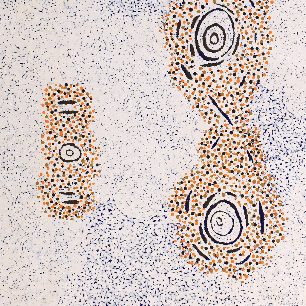 Aboriginal Artwork by Kara Napangardi Ross, Pamapardu Jukurrpa (Flying Ant Dreaming) - Warntungurru, 122x107cm