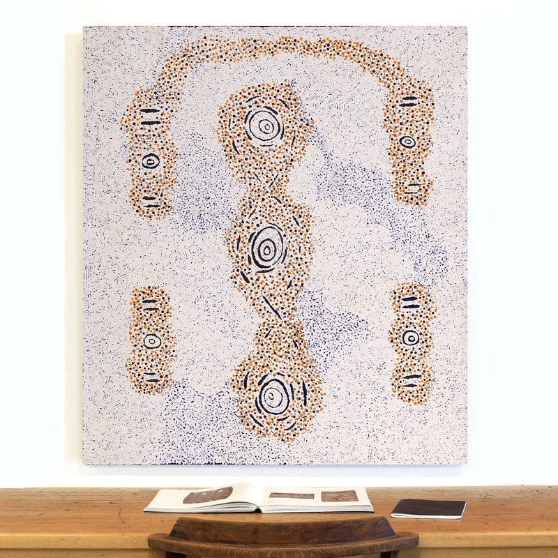 Aboriginal Artwork by Kara Napangardi Ross, Pamapardu Jukurrpa (Flying Ant Dreaming) - Warntungurru, 122x107cm