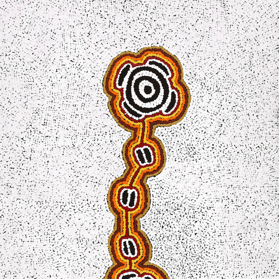 Aboriginal Artwork by Kara Napangardi Ross, Pamapardu Jukurrpa (Flying Ant Dreaming) - Warntungurru, 122x61cm