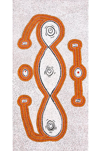 Aboriginal Art by Kara Napangardi Ross, Pamapardu Jukurrpa (Flying Ant Dreaming) - Warntungurru, 122x61cm - ART ARK®