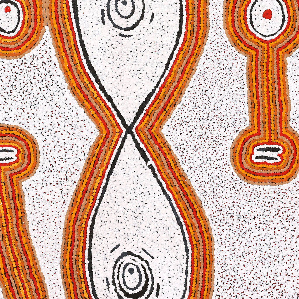 Aboriginal Artwork by Kara Napangardi Ross, Pamapardu Jukurrpa (Flying Ant Dreaming) - Warntungurru, 122x61cm