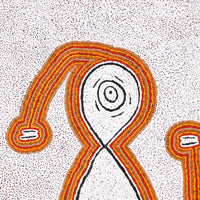 Aboriginal Artwork by Kara Napangardi Ross, Pamapardu Jukurrpa (Flying Ant Dreaming) - Warntungurru, 122x61cm