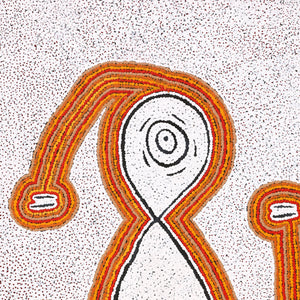 Aboriginal Artwork by Kara Napangardi Ross, Pamapardu Jukurrpa (Flying Ant Dreaming) - Warntungurru, 122x61cm - ART ARK®