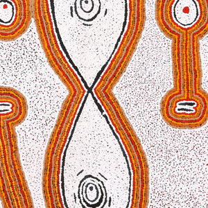 Aboriginal Artwork by Kara Napangardi Ross, Pamapardu Jukurrpa (Flying Ant Dreaming) - Warntungurru, 122x61cm - ART ARK®